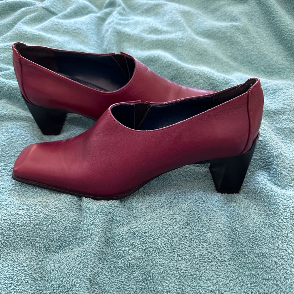 BCBG unique red shoe/boot. NWOT